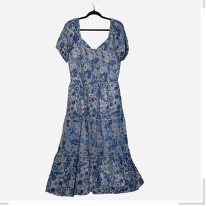 Sincerely Jules Blue Floral Midi Dress